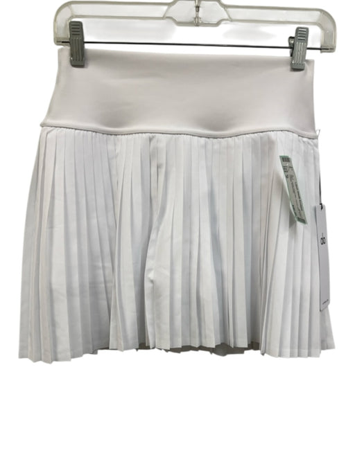 Alo Size M White Polyester Tennis skirt Knee Length Skirt White / M