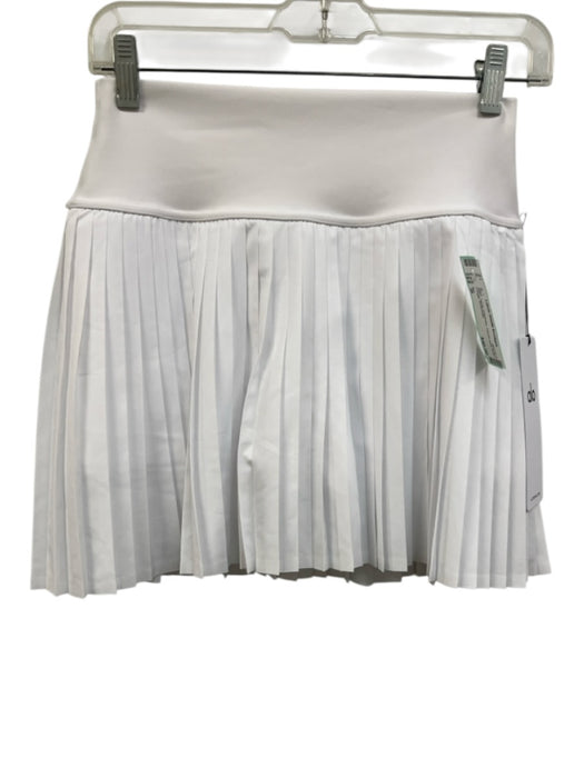 Alo Size M White Polyester Tennis skirt Knee Length Skirt White / M
