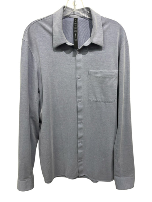 Lululemon Size XL Purple Cotton Blend Button Down Men's Long Sleeve Shirt Purple / XL
