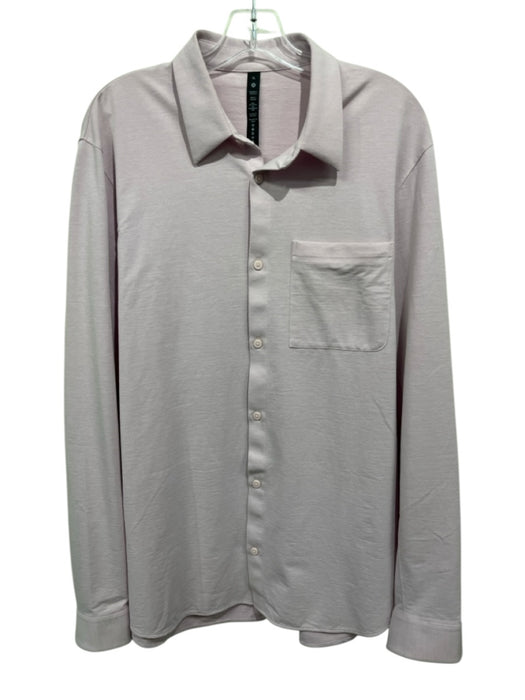 Lululemon Size XL Pink Cotton Blend Button Down Men's Long Sleeve Shirt Pink / XL