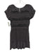 Isabel Marant Size 1 Gray Cap Sleeve Ruffle Smocked Midi Dress Gray / 1