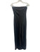 More To Come Size XS Black Poly Blend Zip Back Satin Sleeveless Maxi Dress Black / XS