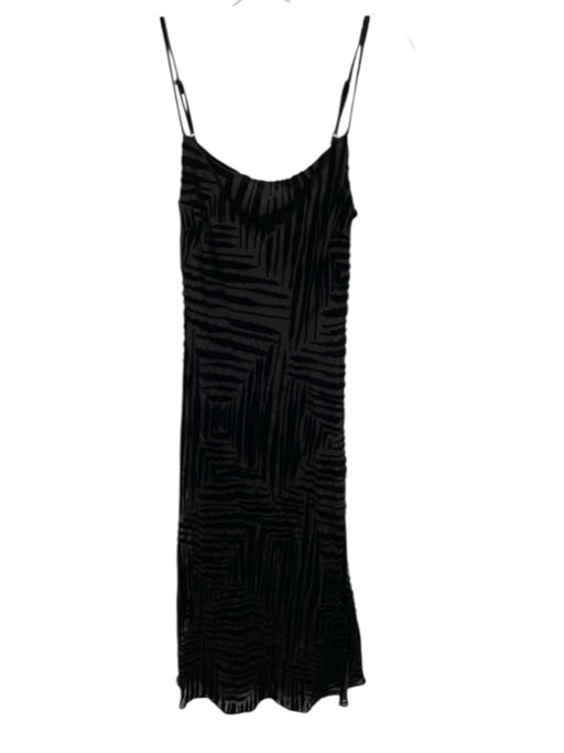 Bella Dahl Size XS Black Silk Blend burnout Adjustable Strap Maxi Dress Black / XS