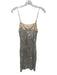 Lulus Size S Silver Polyester Sequined Mini Adjustable Strap Zip Back Dress Silver / S