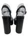 Aqua Shoe Size 8M Black Synthetic Block Heel Open Toe Buckle Ankle Sandals Black / 8M
