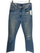 Mother Size 24 Blue Wash Cotton Blend Zip & Button Mid Rise Whiskering Jeans Blue Wash / 24