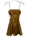 Maeve Size XS Tan Cotton Sleeveless Strappy Drop Waist Mini Dress Tan / XS