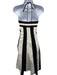 Maeve Size XXS Black & White Cotton & Polyester Striped Halter Neck Dress Black & White / XXS
