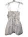 Nia Size XS White Cotton Bubble Hem Tie Straps Sleeveless Dress White / XS