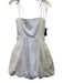 Nia Size XS White Cotton Bubble Hem Tie Straps Sleeveless Dress White / XS