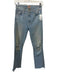 Mother Size 25 Blue Wash Cotton Blend Zip & Button Distressed Straight Jeans Blue Wash / 25