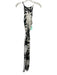 Bella Dahl Size S Black & White Linen Blend Printed Tie Neck Tie Waist Dress Black & White / S