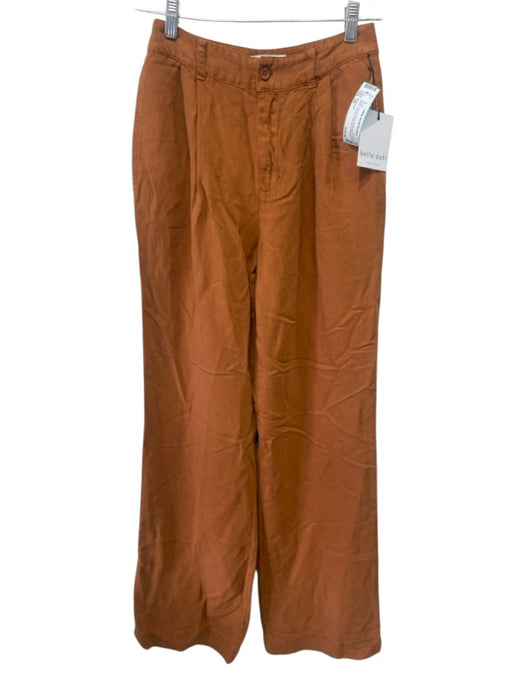 Bella Dahl Size 24 Brown Tencel Blend Elastic Waist Zip & Button Pockets Pants Brown / 24