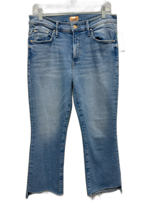 Mother Size 29 Medium Wash Cotton & Modal Flare Leg Frayed Hem High Rise Jeans Medium Wash / 29