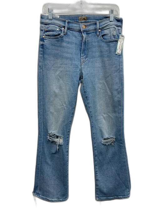 Mother Size 29 Light Wash Cotton High Rise Distressed Flare Leg Jeans Light Wash / 29