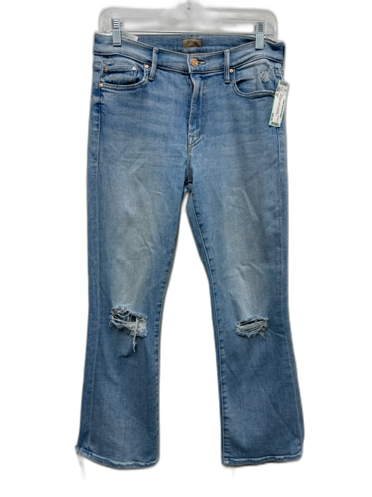 Mother Size 29 Light Wash Cotton High Rise Distressed Flare Leg Jeans Light Wash / 29