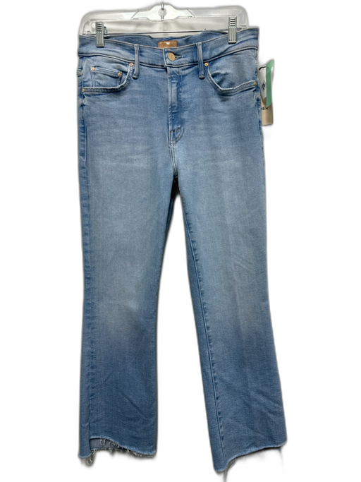 Mother Size 29 Light Wash Cotton High Rise Distressed Slim Straight Jeans Light Wash / 29