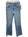 Mother Size 29 Light Wash Cotton High Rise Distressed Slim Straight Jeans Light Wash / 29