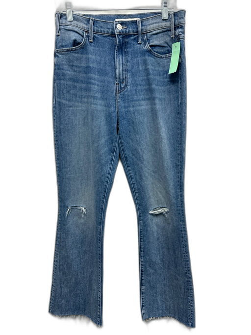 Mother Superior Size 29 Medium Wash Cotton Boot Cut Distressed Mid Rise Jeans Medium Wash / 29