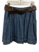 Ramy Brook Size 8 Medium Wash Cotton Denim Pleated Knee Length Belt Inc Skirt Medium Wash / 8