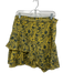 Derek Lam 10 Crosby Size 10 Yellow & Navy Cotton Side Zip Paisley Side Zip Skirt Yellow & Navy / 10