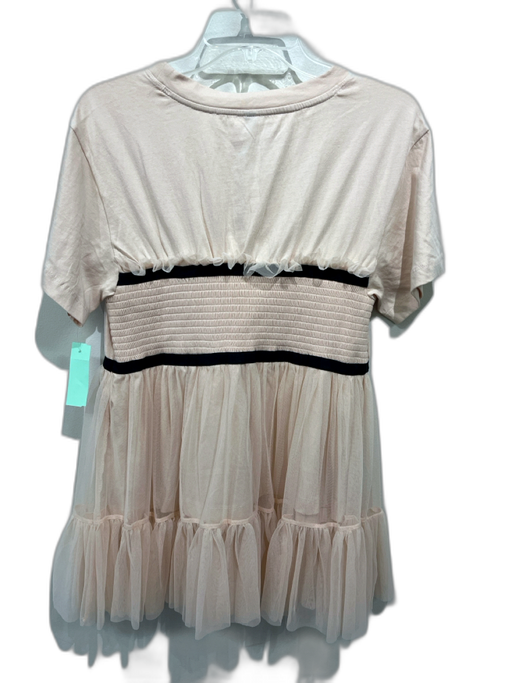 Anthropologie Size S Blush Pink Cotton Tulle Short Sleeve Shirt Dress Dress Blush Pink / S