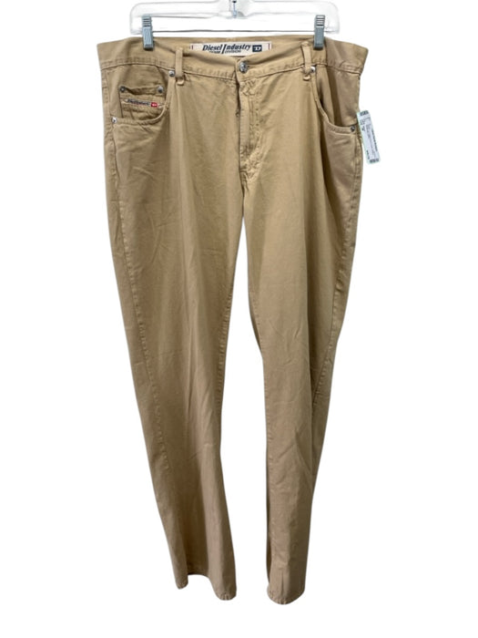 Diesel Size 38 Beige Cotton Blend Solid Khakis Men's Pants Beige / 38