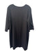 Ciara Sun Woo Size L Black Polyester & Wool Blend Scoop Neck 3/4 Sleeve Dress Black / L