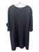 Ciara Sun Woo Size L Black Polyester & Wool Blend Scoop Neck 3/4 Sleeve Dress Black / L