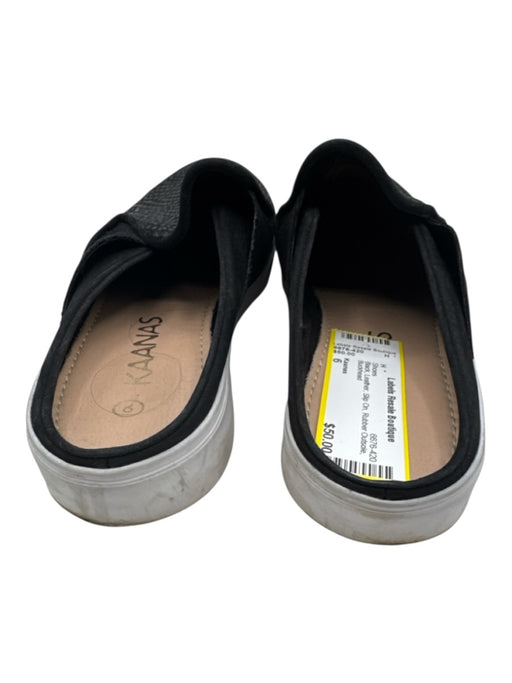 Kaanas Shoe Size 6 Black Leather Slip On Rubber Outsole Shoes Black / 6