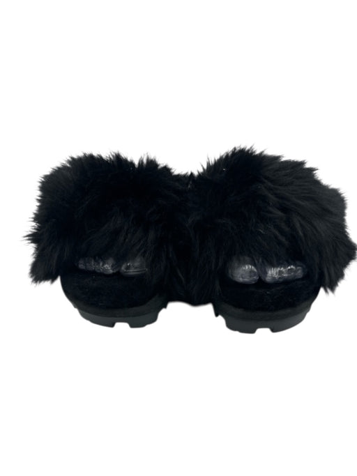 Ugg Shoe Size 8 Black Fur Sandal Shoes Black / 8