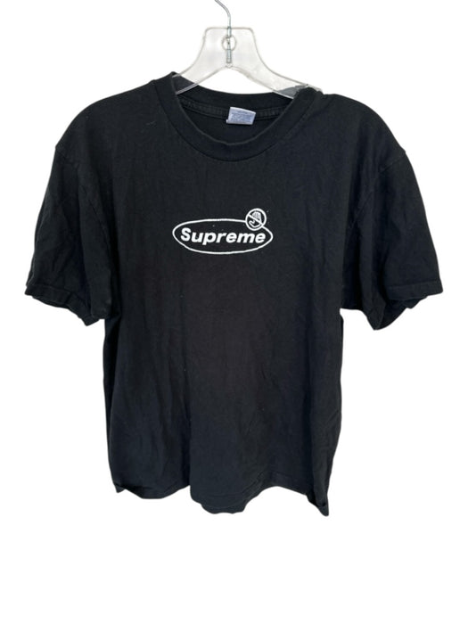 supreme AS IS Size M Black & White Cotton logo Men's T-Shirt Black & White / M