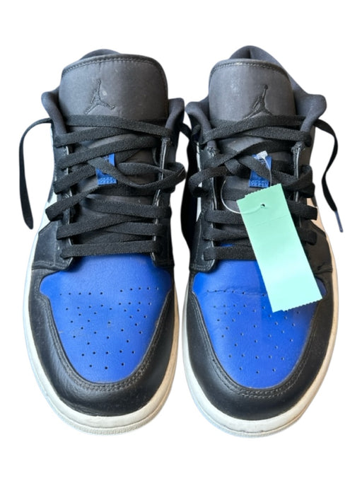 Nike Air Jordan Shoe Size 13 Blue & Black Leather Color Block Athletic Sneakers Blue & Black / 13