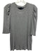 Veronica Beard Jeans Size M Gray Modal Blend Ribbed 1/2 Sleeve Puff Shoulder Top Gray / M