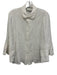 Alexis Size M White Nylon Blend Long Flare Sleeve Pleat Detail Lace Trim Top White / M