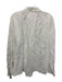 Velvet Size M Baby Blue Linen Long Sleeve Button Up & Collar Oversize Top Baby Blue / M