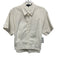 Theory Size M White Cotton Short Sleeve Dolman Short Sleeve Hem Pleat Top White / M