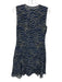 Derek Lam 10 Crosby Size 6 Blue, Black & Cream Silk Sleeveless Swirl Dress Blue, Black & Cream / 6