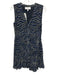 Derek Lam 10 Crosby Size 6 Blue, Black & Cream Silk Sleeveless Swirl Dress Blue, Black & Cream / 6