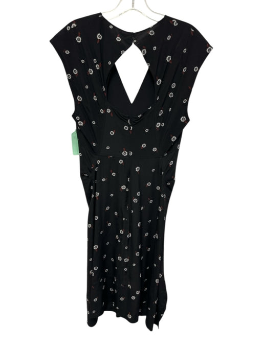 Proenza Schouler Size 6 Black, Red & White Silk Sleeveless Abstract Print Dress Black, Red & White / 6