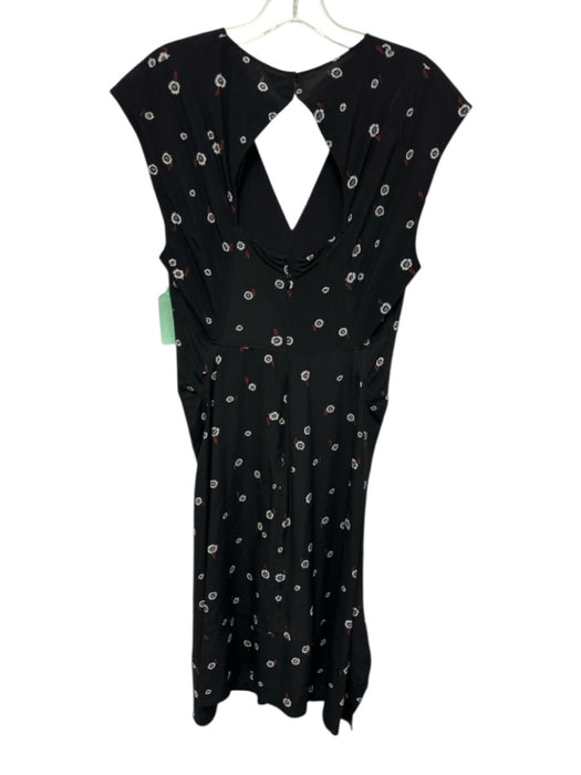 Proenza Schouler Size 6 Black, Red & White Silk Sleeveless Abstract Print Dress Black, Red & White / 6