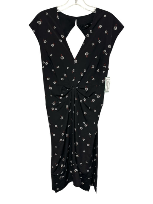Proenza Schouler Size 6 Black, Red & White Silk Sleeveless Abstract Print Dress Black, Red & White / 6