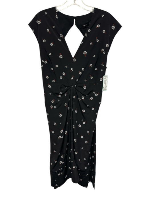 Proenza Schouler Size 6 Black, Red & White Silk Sleeveless Abstract Print Dress Black, Red & White / 6