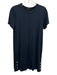 Rag & Bone Size M Blue Viscose Short Sleeve Ribbed Neck Paneled Dress Blue / M