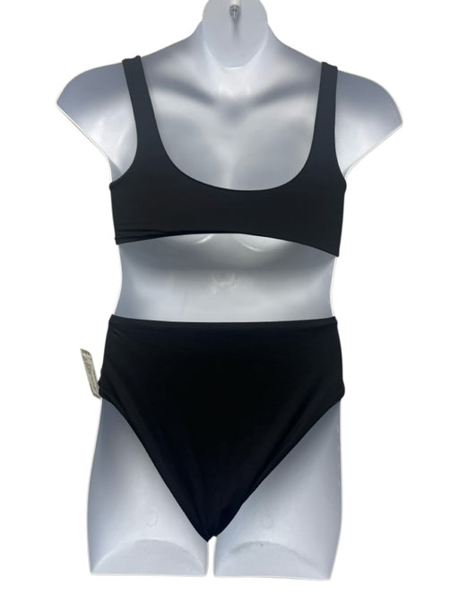 Patagonia Size L Black Recycled Nylon padded High Rise Bikini 2 Piece Swimsuit Black / L