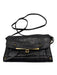 Abaco Black Leather Brass Hardware Wallet on Chain Detatchable Strap Bag Black / Small