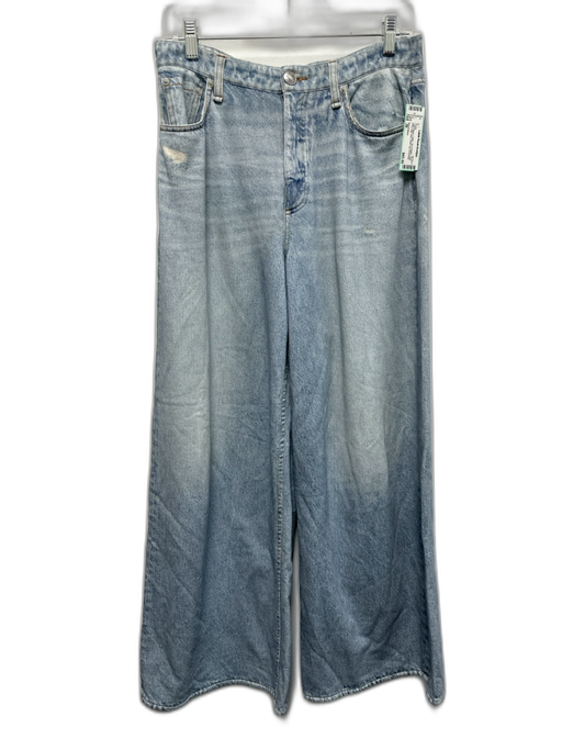 Rag & Bone Size 28 Light Wash Cotton Zip & Button Jean Print High Rise Pants Light Wash / 28