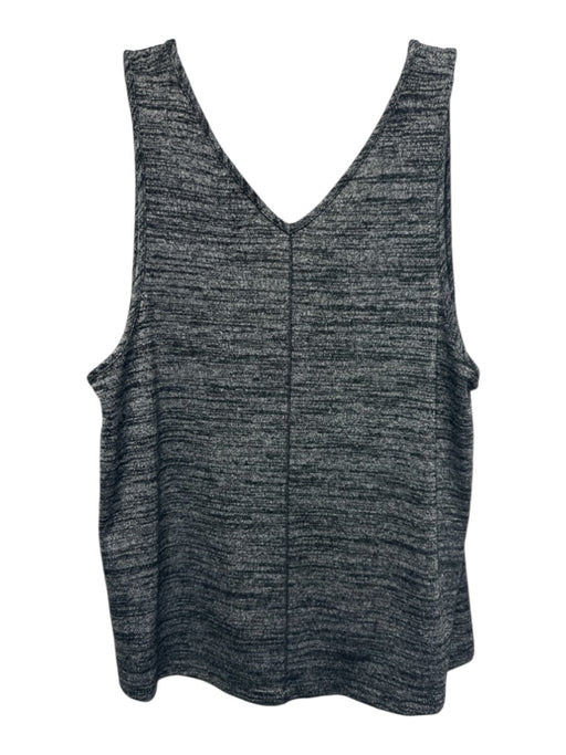 Rag & Bone Size M Black Rayon Blend Heathered V Tie Neck Tank Top Black / M
