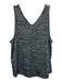 Rag & Bone Size M Black Rayon Blend Heathered V Tie Neck Tank Top Black / M
