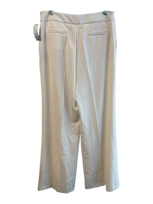 Donna Karan Size 8 Ivory Polyester Zip Fly Side Pocket Lined Trouser Pants Ivory / 8